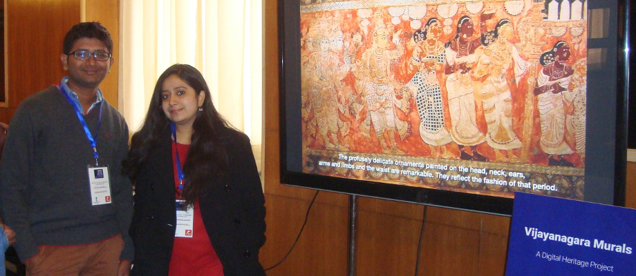 IDH Vijayanagara Murals exhibit at Digital Hampi Exhibition 2014, New Delhi
